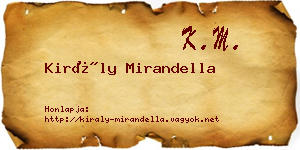 Király Mirandella névjegykártya