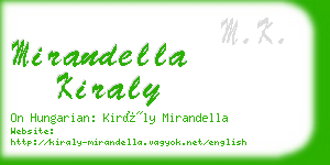 mirandella kiraly business card